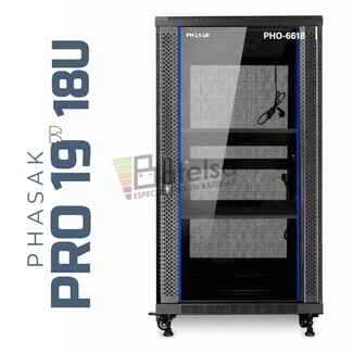 Armario Rack 18U 600x600 | Phasak Pro PHO-6618 19 In